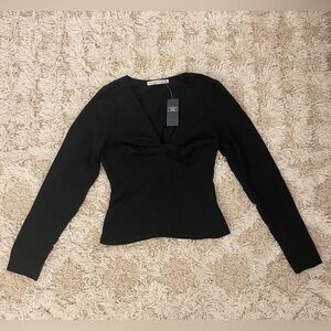 NWT Abercrombie & Fitch Womens Crop Top Long Sleeve Size XS